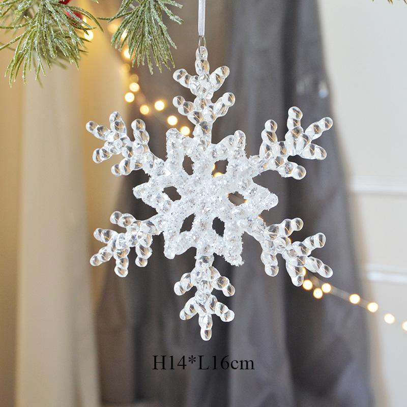 2025 Acrylic Snowflake Christmas Tree Bells Pendant  Star Room Home Decoration Christmas Navidad Ornaments Christmas Supplies