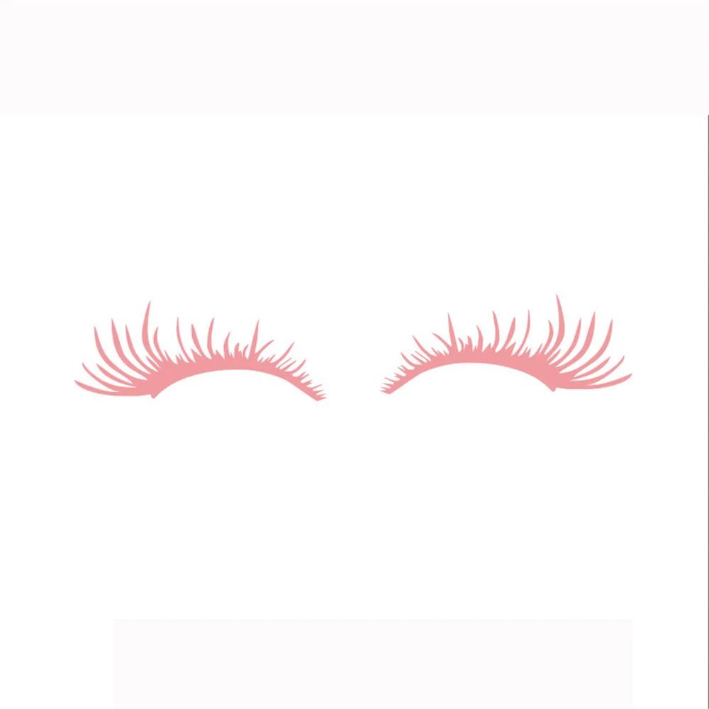 2PCS 3D Charming False Eyelashes Car Stickers Cute Black Lash Sticker Car Headlight Decoraton Creative Funny car Accessories New