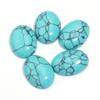 2-10 pezzi Cabochon di Turchese Blu Naturale Cabochon Ovale con Fondo Piatto Perline Sfuse Per la Realizzazione di Gioielli Anello Fai da Te Accessori per Collana