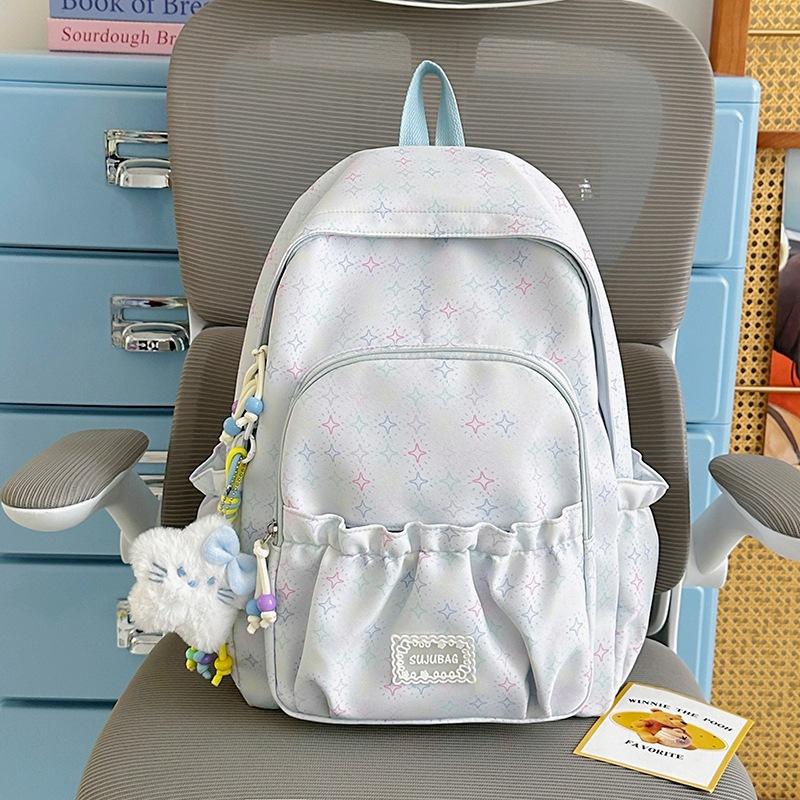 Schoolbag Small Fresh Star Schoolbag Girl Soft Sister Cute Backpack College Student High School Student Casual Versatile Backpack Wholesale