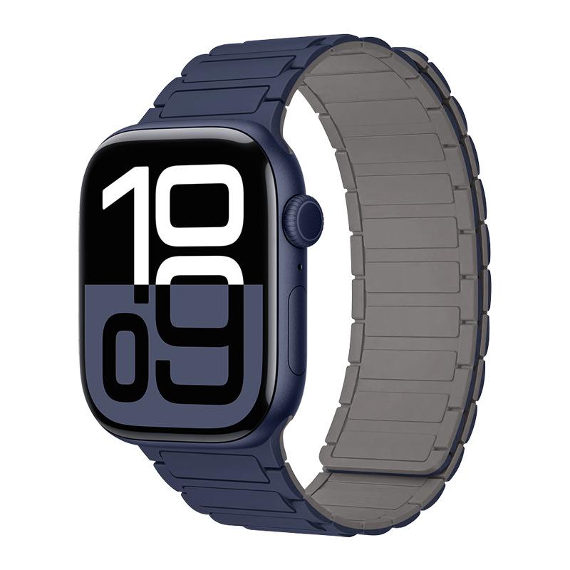 Magnetic Silicone Band for Apple Watch Ultra 3 2 49mm 46mm 42mm 45mm 44mm 40 41mm Strap IWatch Series 11 10 9 8 7 6 SE Bracelet