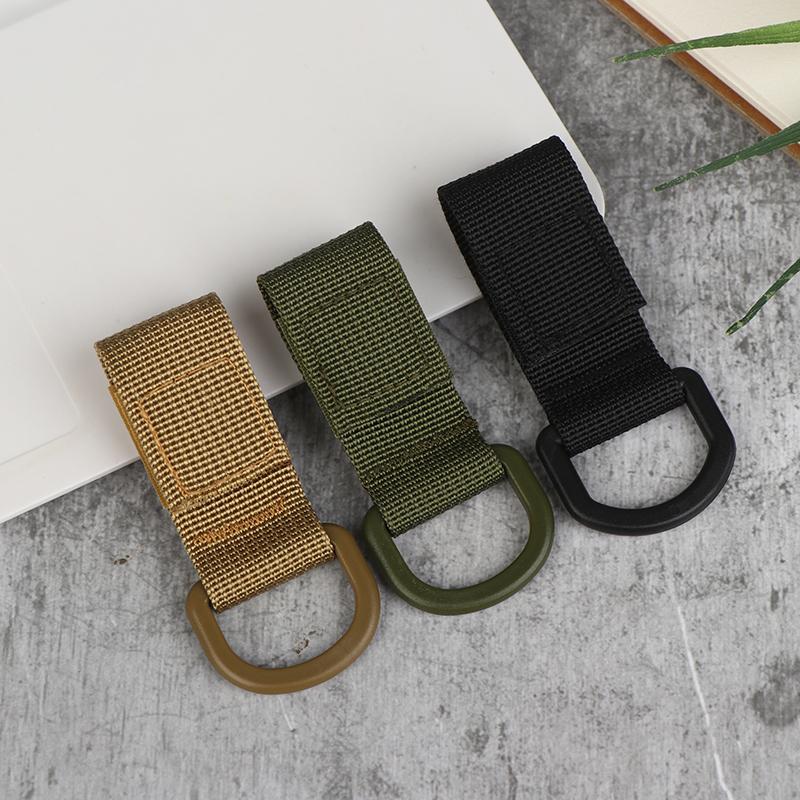 10Pcs D Ring Clip Strap Hook Loop Carabiner Clip for Backpack Water Bottle Keychain Multi-Purpose Adapter Key Organizer