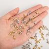 K Gold Star Charm Pendant, Small Star-Shaped Jewelry Accessory for Necklaces and Bracelets