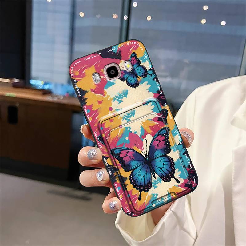 Full wrap Card bag Phone Case For Samsung Galaxy J510/J5 2016/J5108 Dirt-resistant Anti-dust Cartoon Durable Shockproof