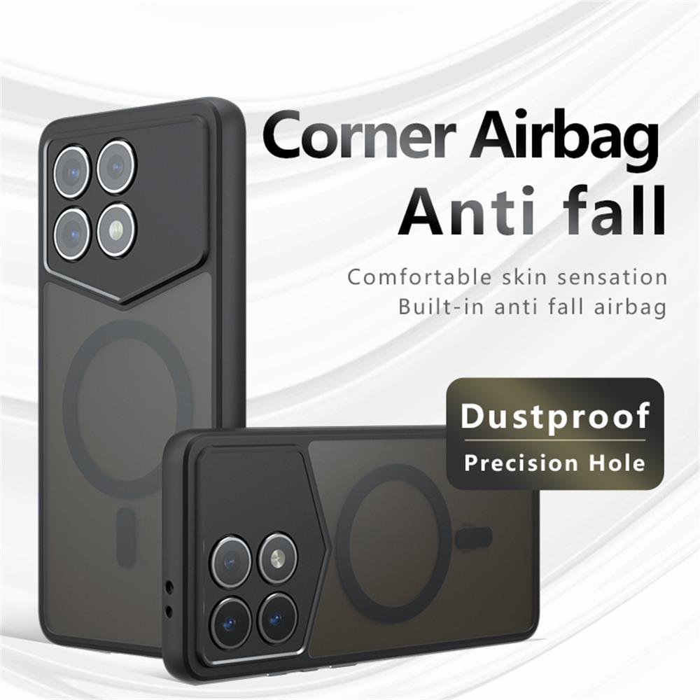 Magnetic Case for Xiaomi Redmi K70 5G/K70 Pro 5G/Poco F6 Pro 5G TPU + PC Matte Skin Touch Phone Cover