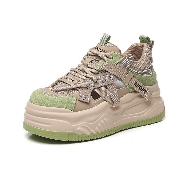 

Platform shoes women s summer new heightening sports shoes women s fashion versatile suction film sole running shoes women s shoes 40 зелений