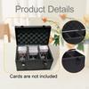 Card Storage Box Case Aluminum Alloy Dustproof Line with Sponge Holder Deck Organizer for