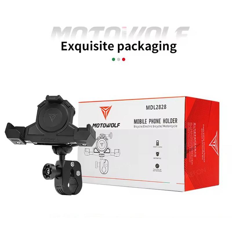 Bicycle Motorcycle  Shockproof Phone Holder with Action Camera Stand Interface Handlebar Mirror Bike Motorbike Cellphone Bracket