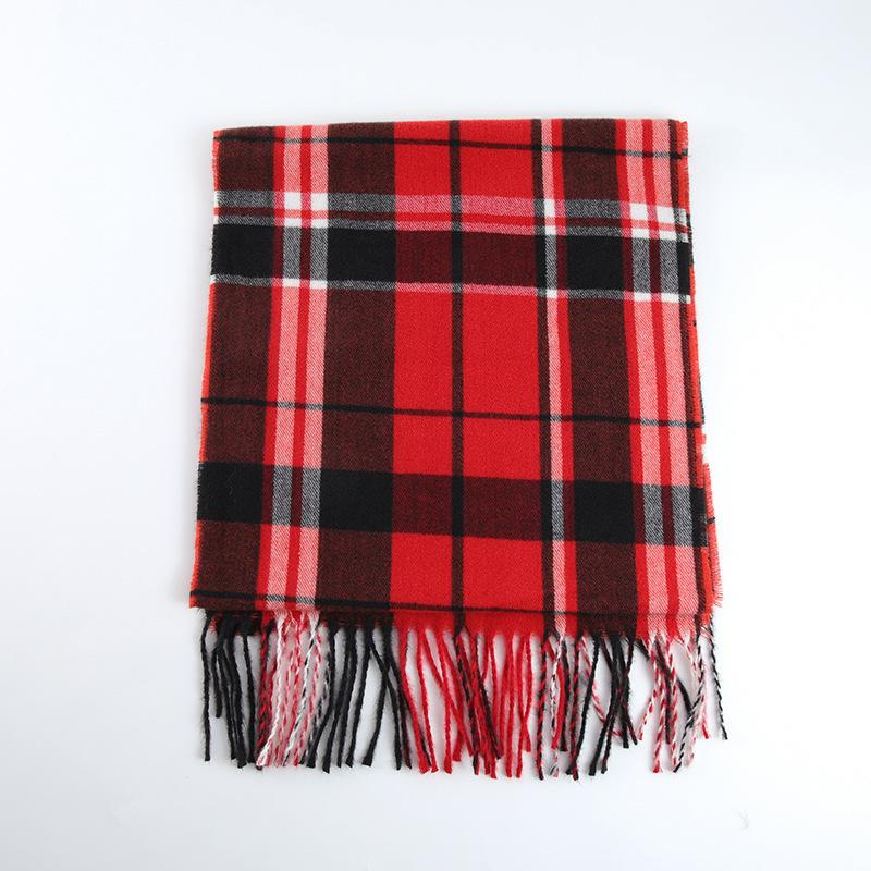 Winter imitation cashmere plaid fringed scarf scarf versatile women's autumn and winter new scarf warm shawl
