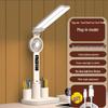 UOSU Rechargeable LED Desk Lamp with Dual Fan and Clock