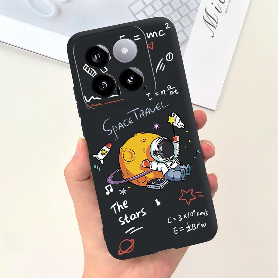 For Xiaomi 14 Phone Case Xiaomi Mi 14 5G Mi14 2024 Cute Cat Cartoon Jelly Silicon Soft Protective Back Cover