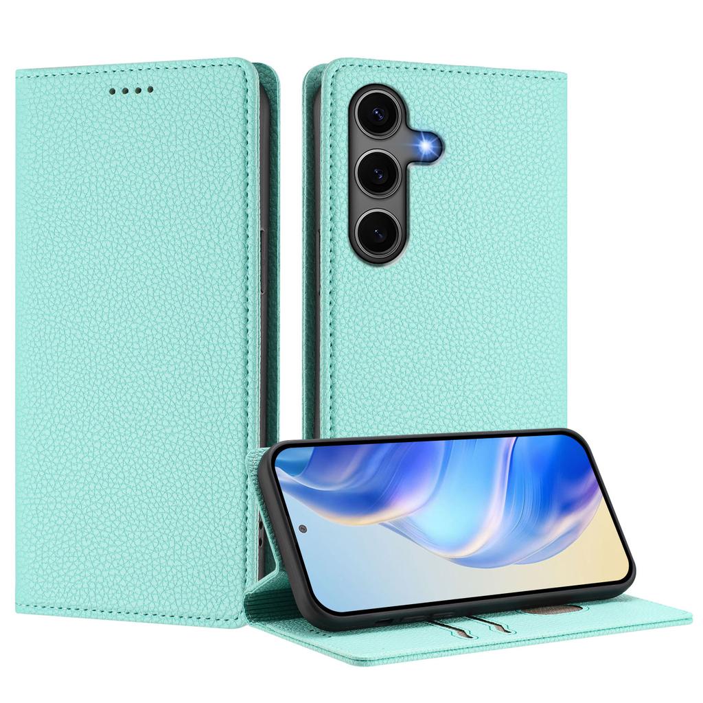 For Samsung Galaxy S24/Galaxy S25 Wallet Case RFID Blocking Litchi Texture Leather Mobile Cover