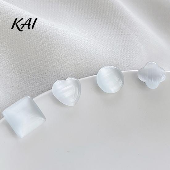 Decorative Scarf Button Cat's Eye Stone Magnetic Button, No Sew Safety Pin for Neckline Embellishment Shirts Sweater, Round Square Love Heart Brooch