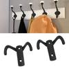 2sets Zinc Alloy Wall Mounted Hook Black Coat Hook Robe & Towel Hooks Robe Hook For Scarf