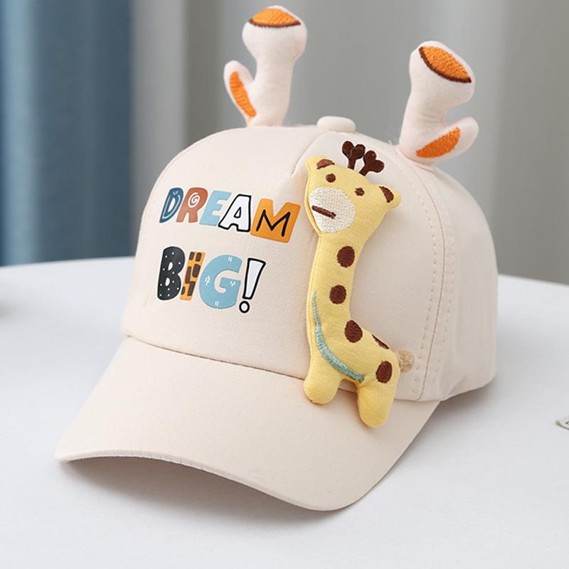 JYL TS DIY Giraffe Kids Cap Mesh Summer Sun Hat Polyester