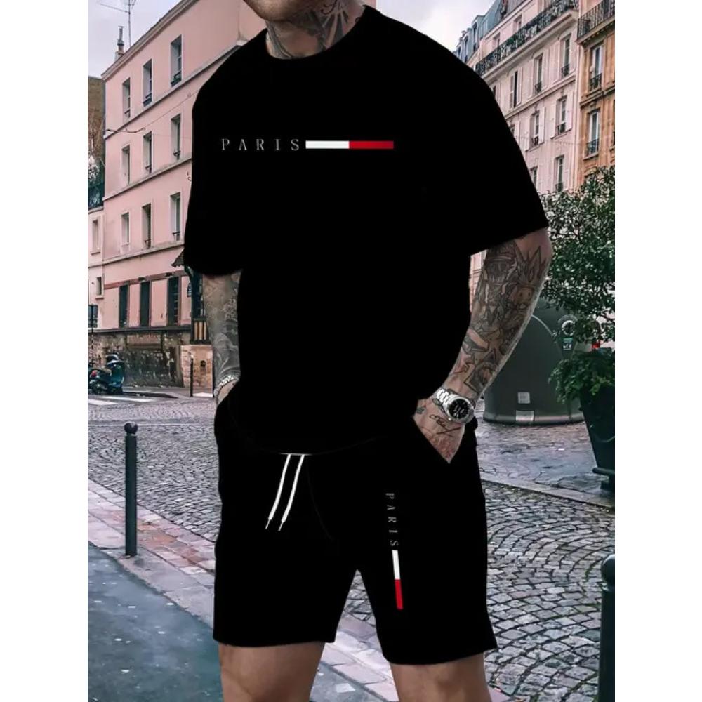 Casual Loose Sports Suit Fashionable Men's Versatile Short-sleeved Shorts Breathable Suit Comfortable Unisex Sports Clothing