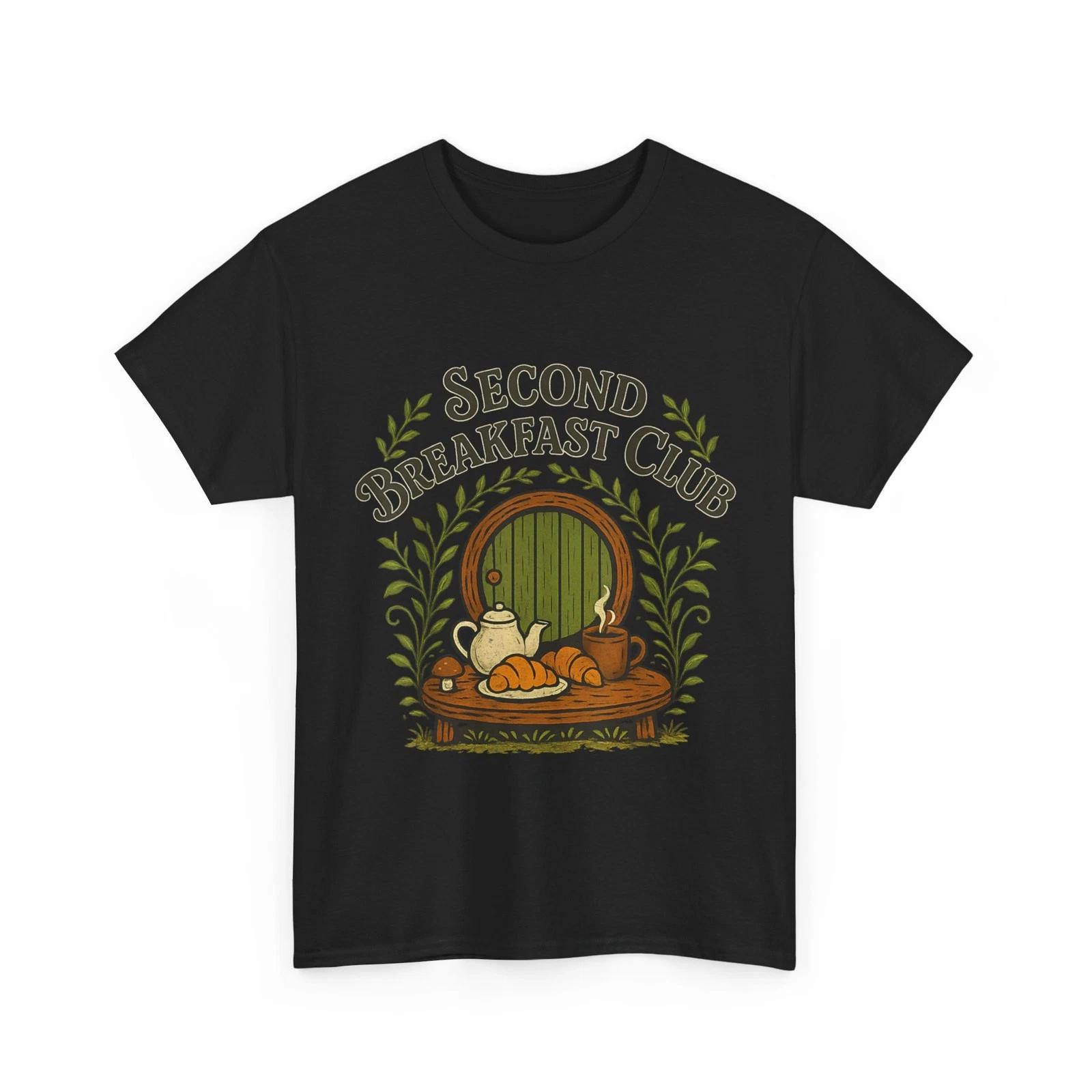 

Second Breakfast Club Shirt, Cottagecore Brunch Bakery Lovers T-Shirt S