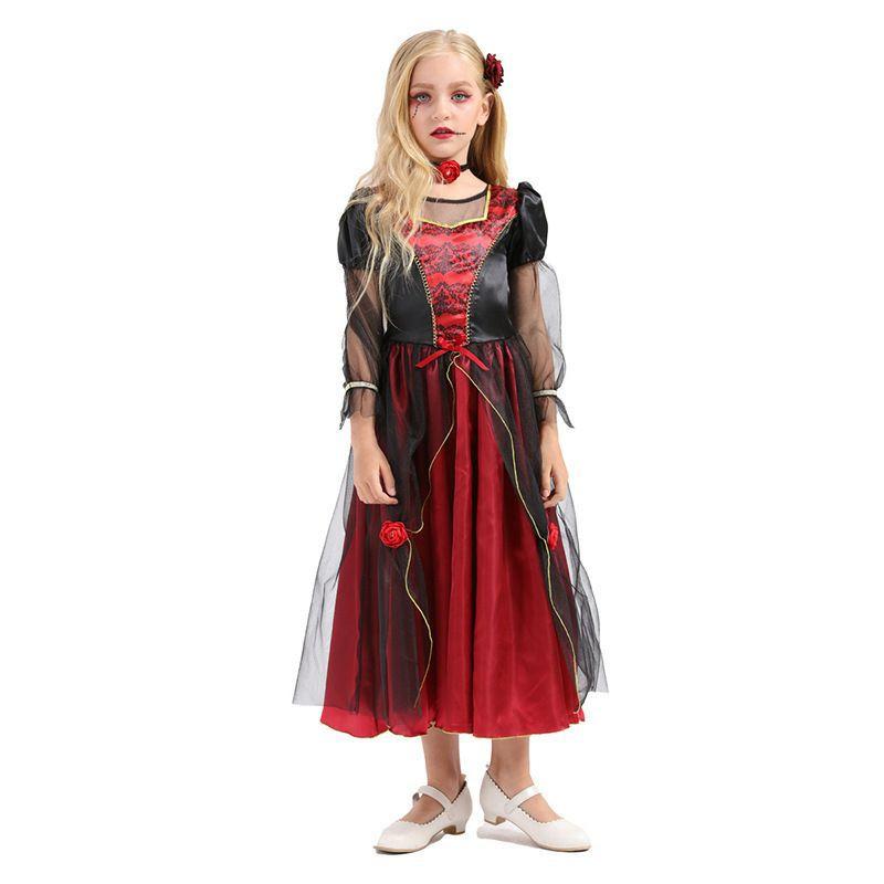 Halloween Costume Haunted House Party Game Cosplay Children Stage Show Queen Vampire Cosplay