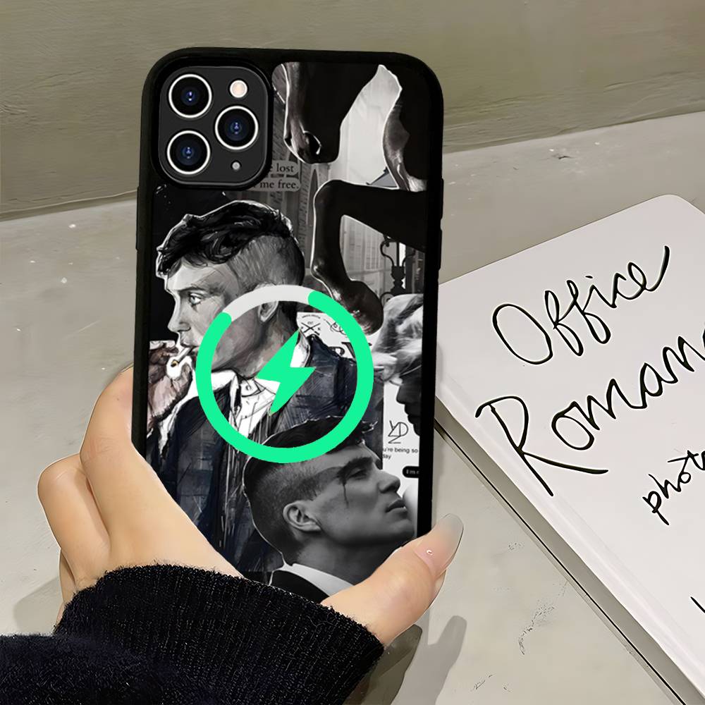 

P-Peaky Blinders Tommy Shelby For Magsafe Phone Case For IPhone 17 Air 16 15 14 13 12 11 Pro Max Plus Shockproof Cover iPhone 14pro max