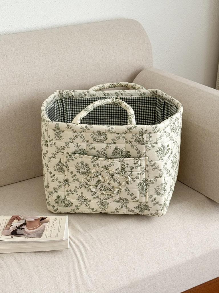 Foldable Floral Laundry Hamper: Lightweight, Portable, and Multi-use Storage Basket