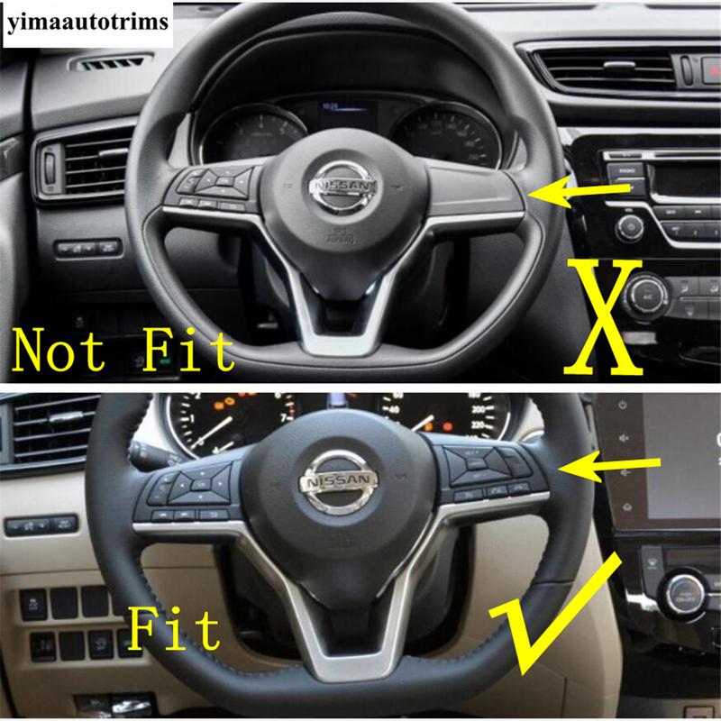 Steering Wheel Button Frame Decor Cover Trim For Nissan X-trail T32 Rogue 2017 -  Red / Carbon Fiber Accessories Interior