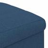 Storage Ottoman with Cushion Blue 40 x 40 x 45 cm Fabric