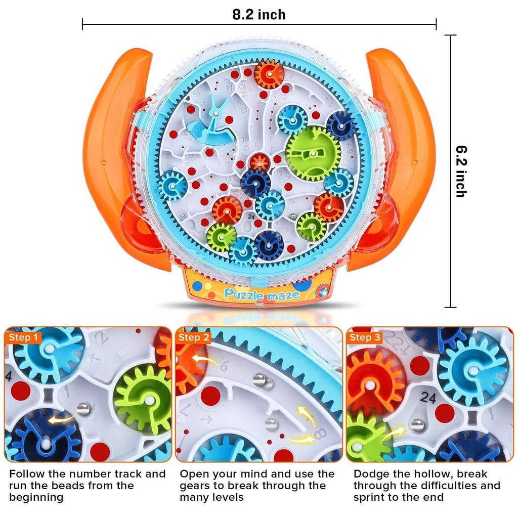 MagicBeans 3D Maze Magic 3D Labyrinth 3D Puzzle Cube Puzzle for Solo Elementary School Develops Balance and Ball, Cube, Ball, Game, Kids, Play,