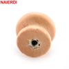 NAIERDI 10 Pack Wood Round Cabinet Knobs and Handles Natural Wooden Kitchen Cabinets Pulls for Furniture Dresser Wardrobe Handle