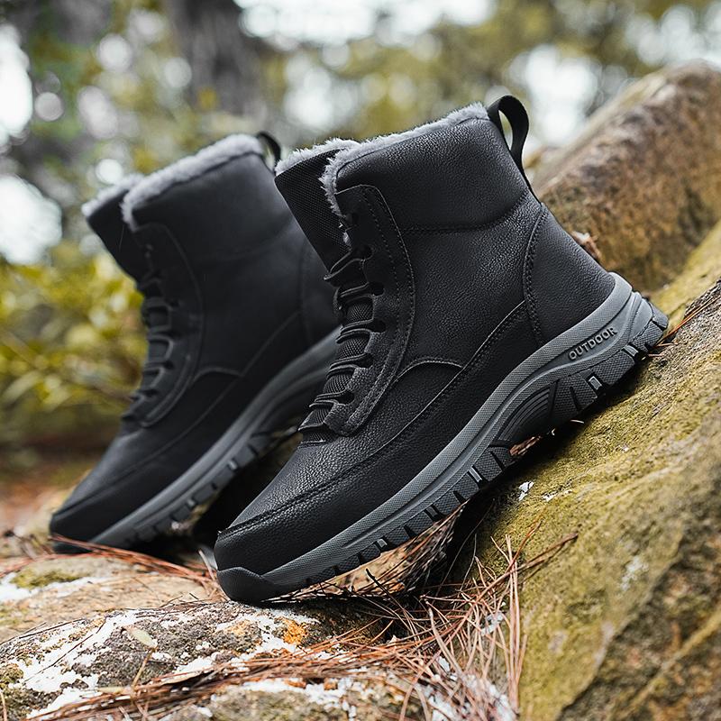 New Snow Boots Men Lace Up Mens Shoes Breathable Winter Boots for Men Casual Men Shoe Waterproof Ankle Boots Footwear Work Shoes
