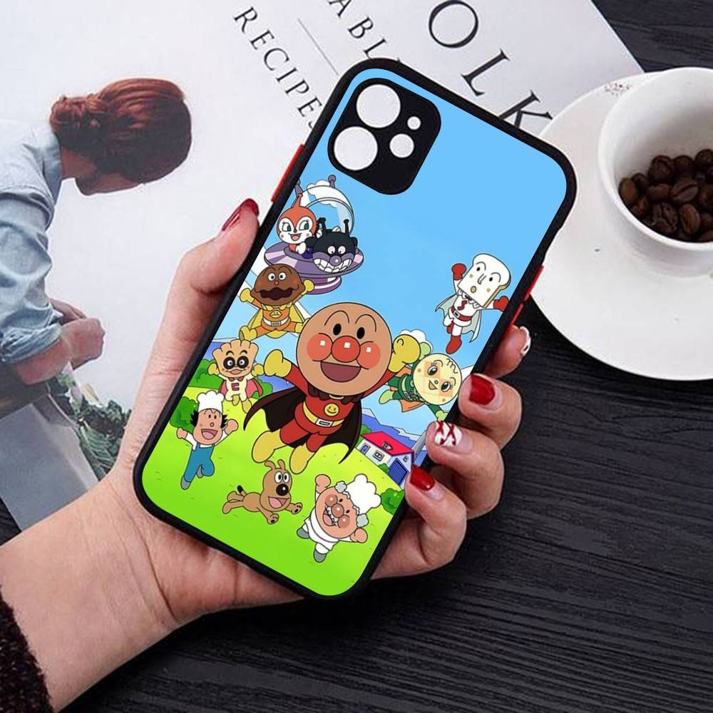 Cartoon Cute Fashion A-anpanmanes Matte Transparent Phone Cover For IPhone Case 16 15 14 13 12 11 Pro Max X XS Max Plus