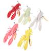 5PCS Shrimp Silicone Fishing Lures 9cm 12.5g Hollow Floating Multi Color Realistic Soft Baits for Freshwater Saltwater