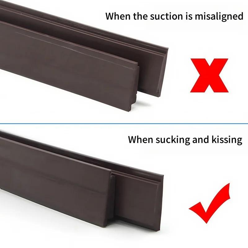 1-5 Meter magnetisches selbstklebendes Türdichtungsband Flexibles Magnetband für Türfenster staubdicht Antikollision Wasserdicht