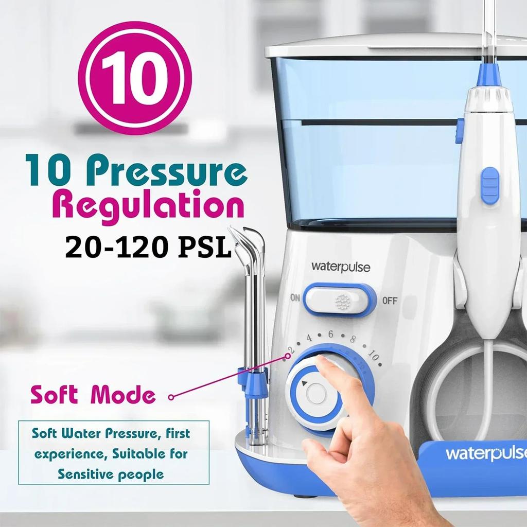 Electric Water Teeth Cleaner Water Flossers Dental Oral Irrigator 800ML High Pressure For Teeth Cleaning with 5 Tips