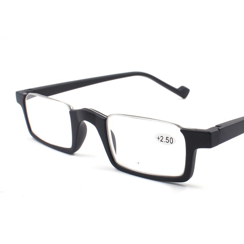 Small Reading Glasses Men Diopter Metal Frame Stretchable SlingsTemples No Pinching Comfortable Wear for Men