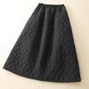 2025 A/W Plus Size Cotton-Padded Tulip Slimming Skirt: Women's Thickened Artistic Half Skirt