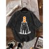 Vintage Trendy Cat Print T-Shirt Cute Sleepy Fat Cat Graphic Casual Crew Neck Short Sleeve Tee for Men Women Summer