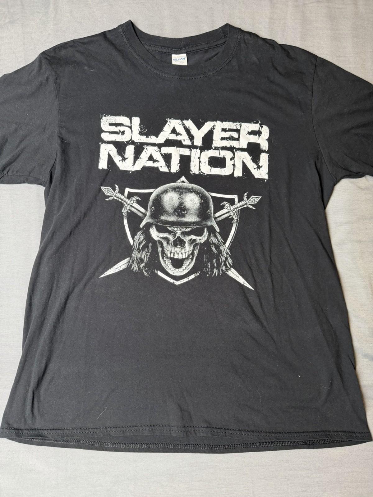 Slayer Nation T-Shirt Size XL Thrash Metal Band, Golden Tag. Excellent Condition S