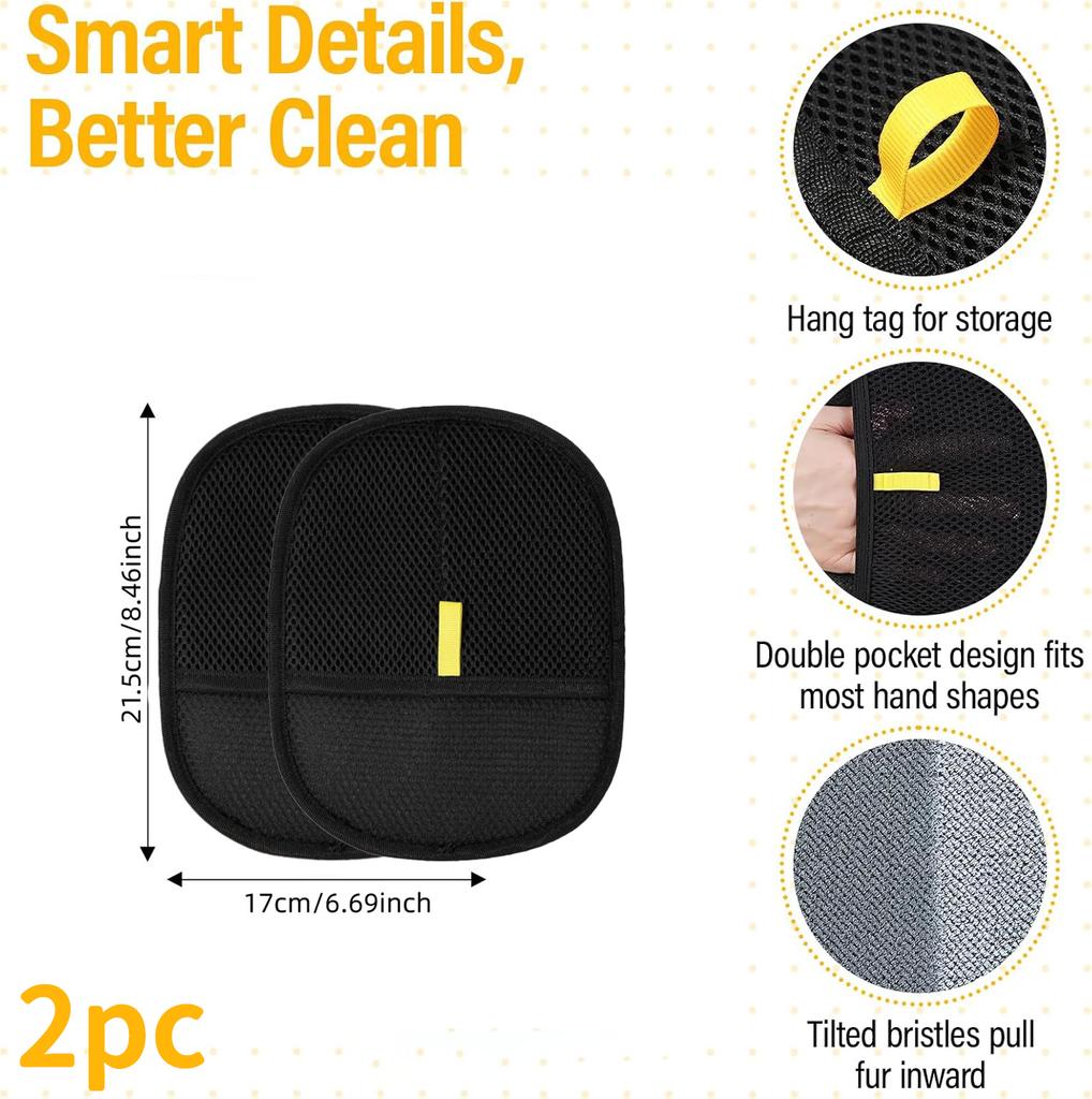 Electrostatic pet depilation gloves, gentle fur removers for dogs and cats, suitable for furniture, sofas, cars and clothes