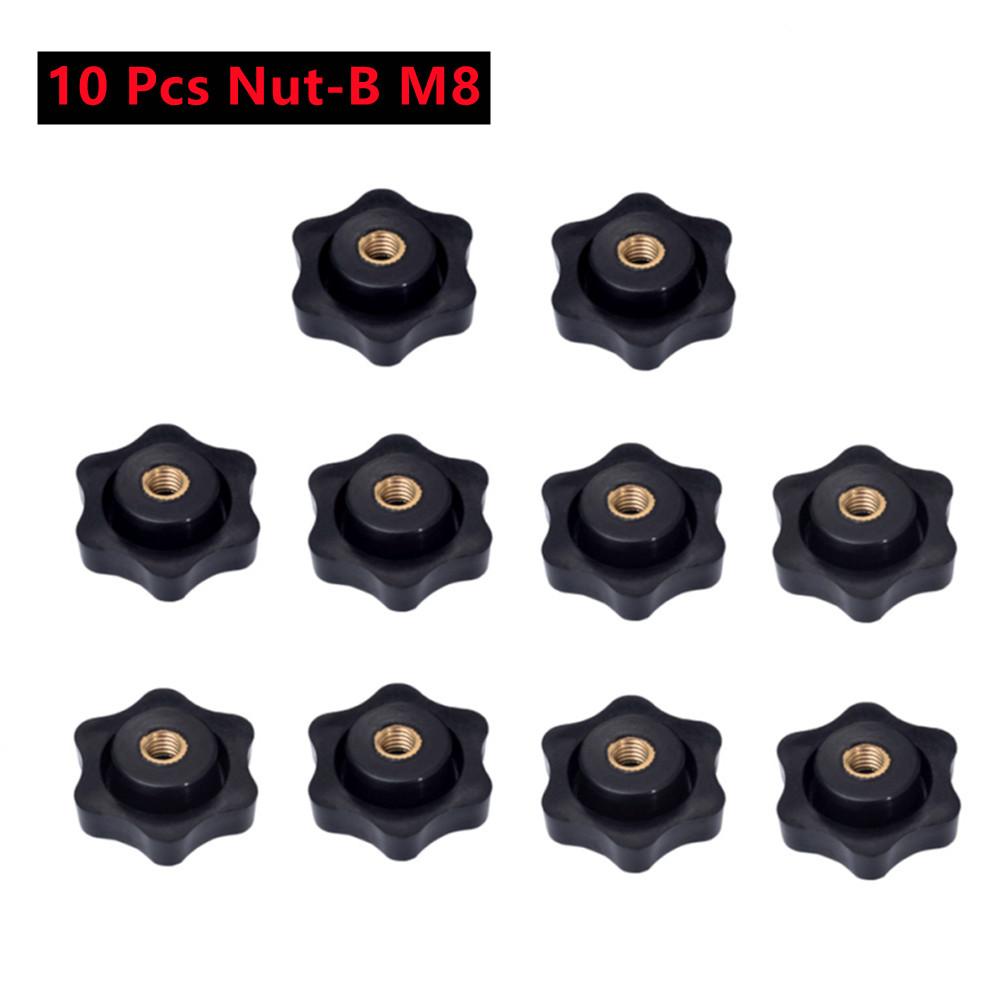 10 Pack T Bolt and Nut Set M8 Woodworking Tool Jigs Screw Slot Fastener and Through Hole Nut Miter Track Bolts Jig W/ Thread