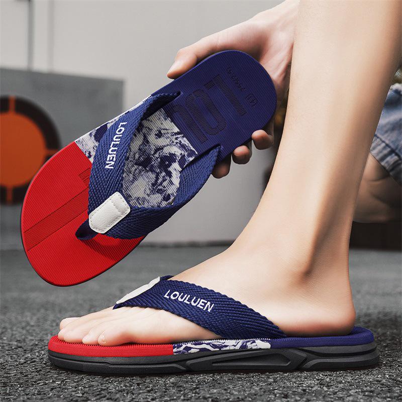 2026 Men s Trendy Korean Style Non-Slip Beach Flip-Flops Sandals Size 43