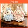 Plush Bunny Doll With Removable Dress For Girls Kids Playroom Decor
