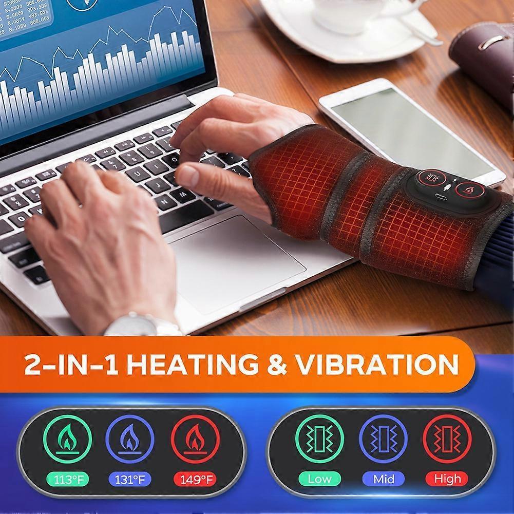 Cordless Wrist Heating Pad 3-Temperature Heat for Hands,Wrists,Elbows Pain Relief for Arthritis,Typing,Gaming