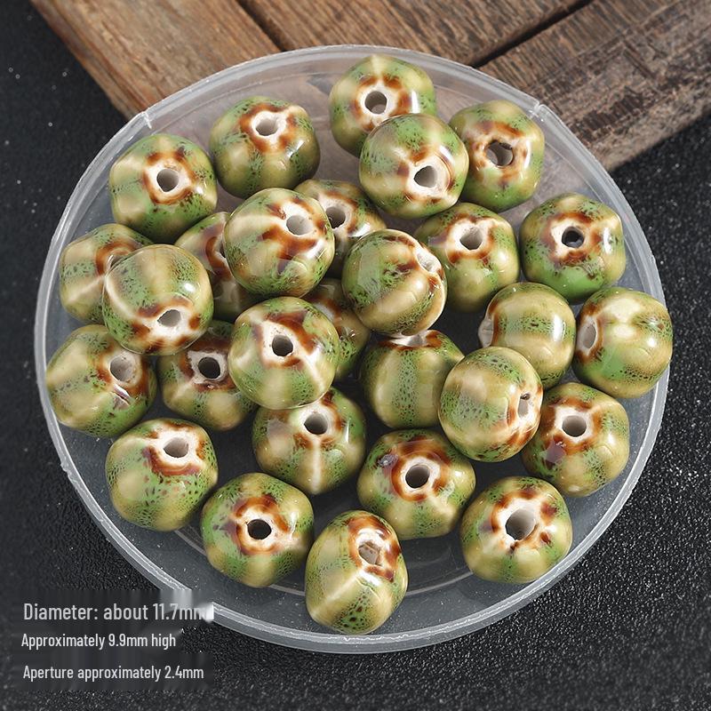 DIY Retro Ceramic Pumpkin Beads Bracelet Accessories - Handmade Jewelry Stringing & Weaving Materials
