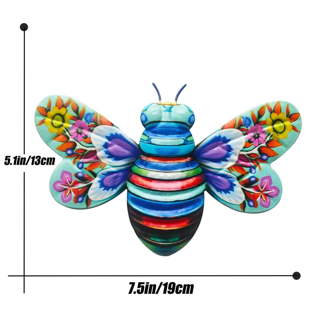 3D Sculpture Bees Wall Art decorations Wall Hanging Art Bee Outdoor Decoration for Living Room Garden Bedroom