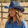 Vintage Style Beach Hat Wide Brim Sun Cowboy Hat Unisex Bohemian Straw Hat  Travel