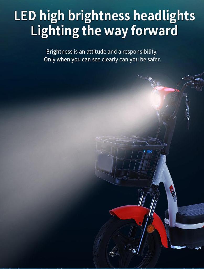 Electric Commuter: Lightweight 48V Electric Bicycle & Scooter for Families