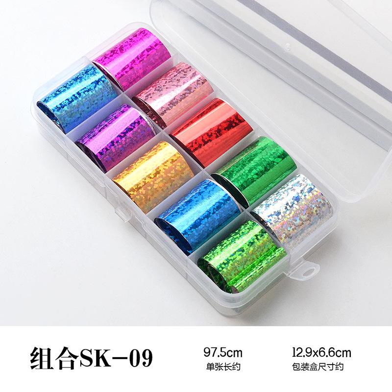 Produkty do zdobienia paznokci Naklejki transferowe Papier gwiaździsty Tybetańskie kolorowe laserowe naklejki do zdobienia paznokci