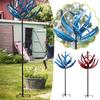 1/2pcs Harlow Wind Spinner Metal Windmill 3D Wind Powered Kinetic Sculpture Lawn Metal Wind Solar Spinners Yard for Garden Decor