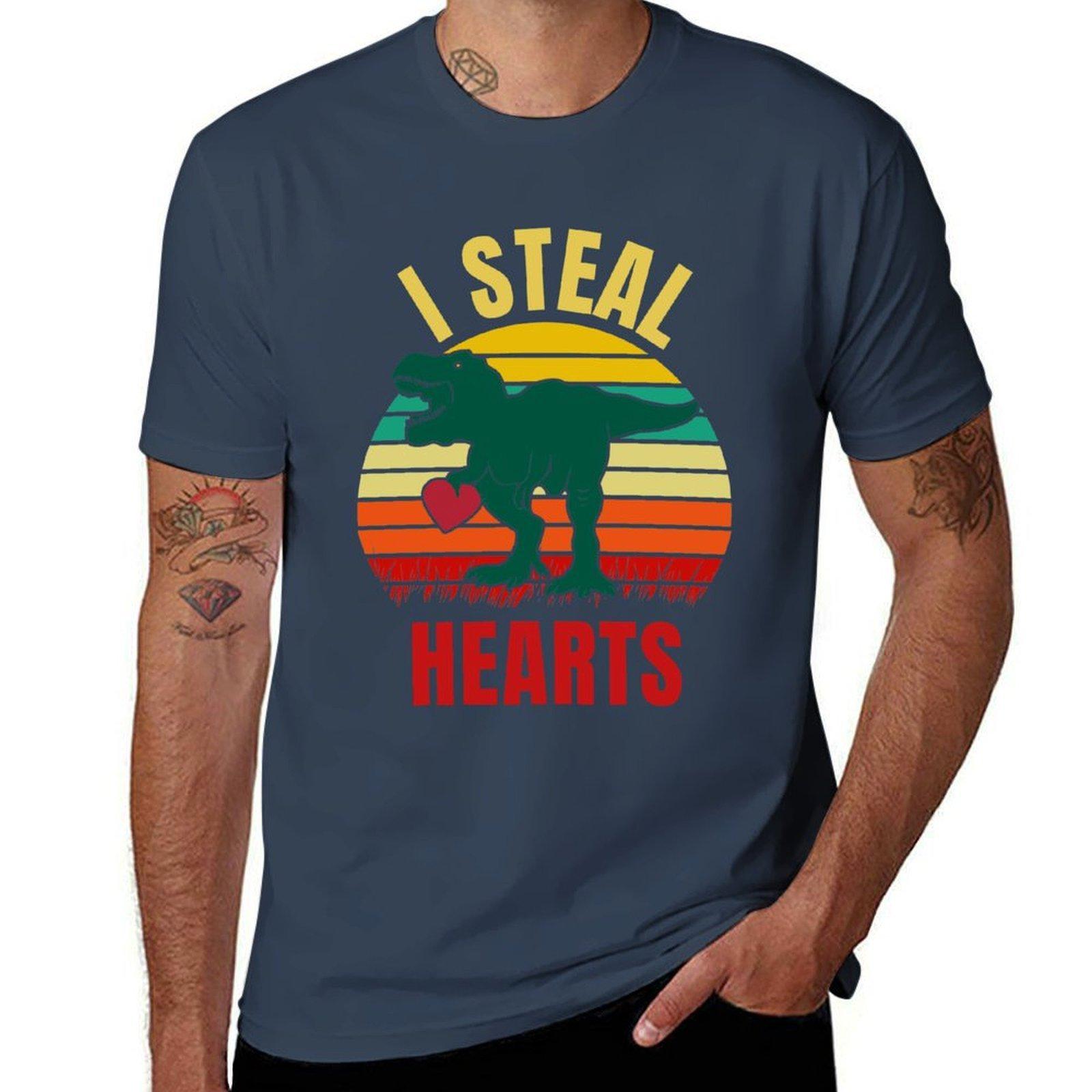 I Steal Hearts Valentines Day Tshirt Simple Trendy Casual Tshirt S