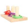 Bird Ring Toy Colorful Interactive Chewing Training Parrot Tabletop Puzzle Toy for Lovebird Cockatiel 5cm 2.0in Ring